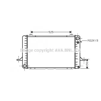 Radiateur, refroidissement du moteur AVA QUALITY COOLING FD2052