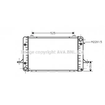 Radiateur, refroidissement du moteur AVA QUALITY COOLING FD2053