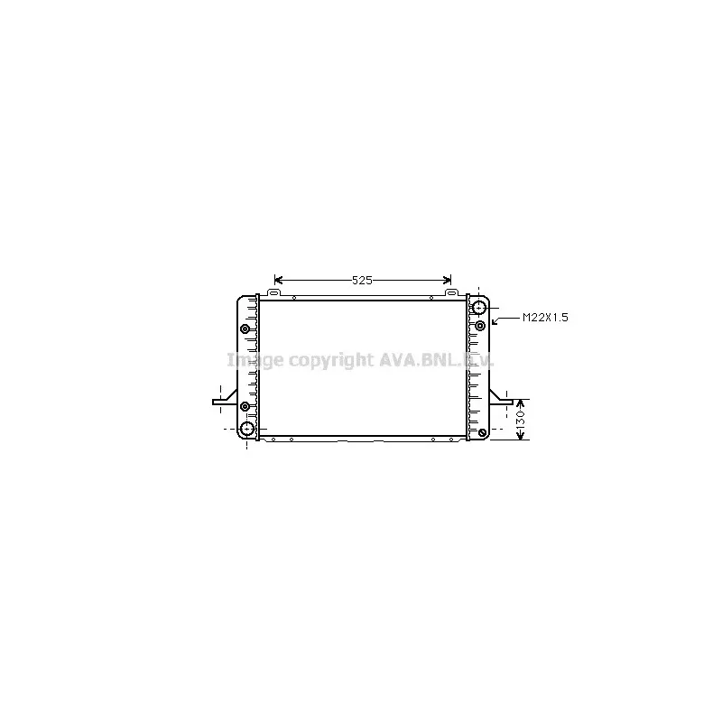 Radiateur, refroidissement du moteur AVA QUALITY COOLING FD2053