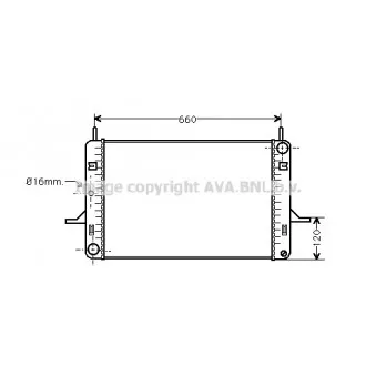 Radiateur, refroidissement du moteur AVA QUALITY COOLING