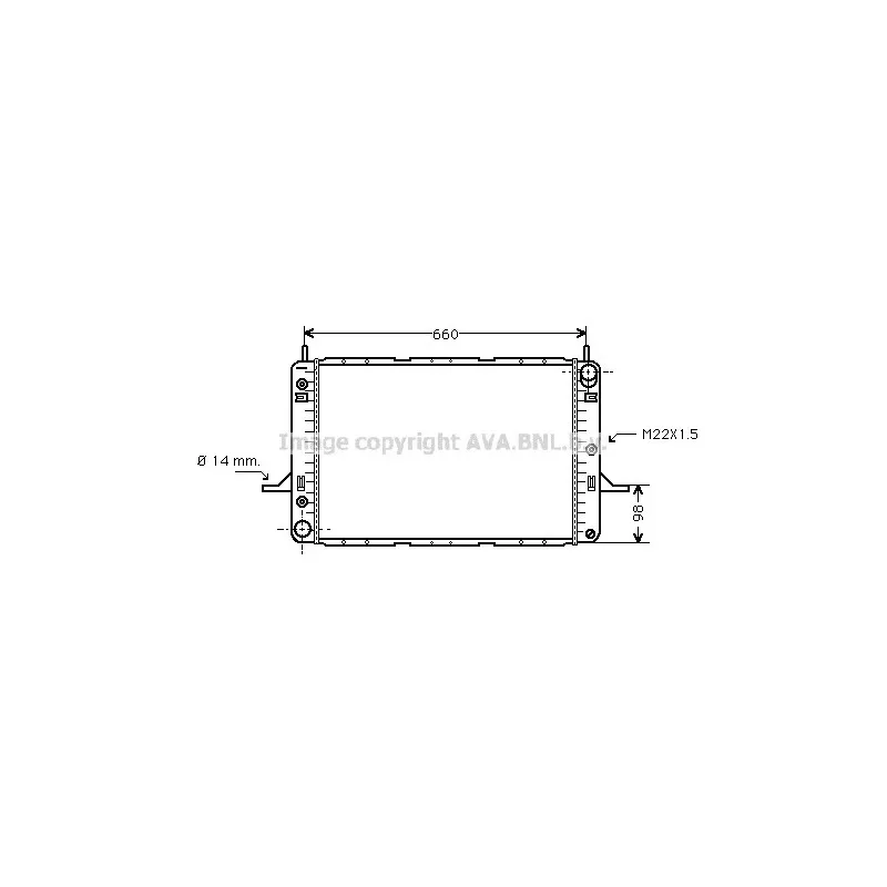 Radiateur, refroidissement du moteur AVA QUALITY COOLING FD2062
