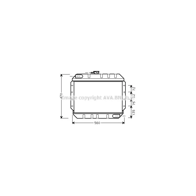 Radiateur, refroidissement du moteur AVA QUALITY COOLING FD2065