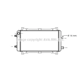 Radiateur, refroidissement du moteur AVA QUALITY COOLING FD2066