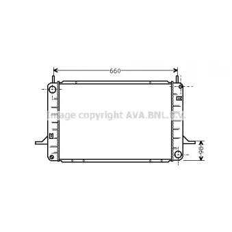 Radiateur, refroidissement du moteur AVA QUALITY COOLING FD2067