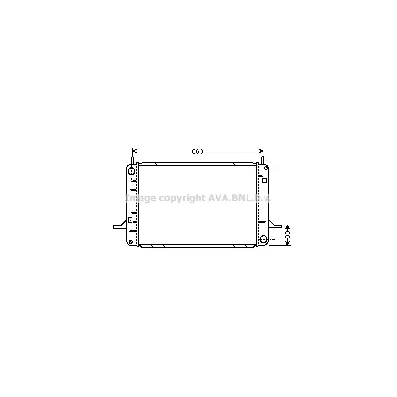 Radiateur, refroidissement du moteur AVA QUALITY COOLING FD2067
