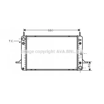 Radiateur, refroidissement du moteur AVA QUALITY COOLING FD2069