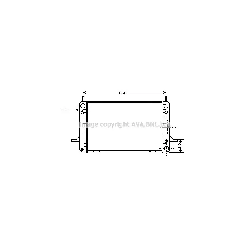 Radiateur, refroidissement du moteur AVA QUALITY COOLING FD2069