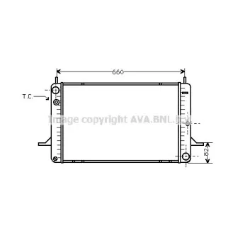 Radiateur, refroidissement du moteur AVA QUALITY COOLING FD2070