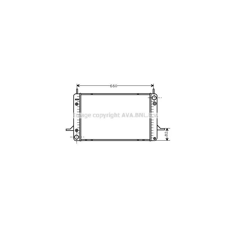 Radiateur, refroidissement du moteur AVA QUALITY COOLING FD2071