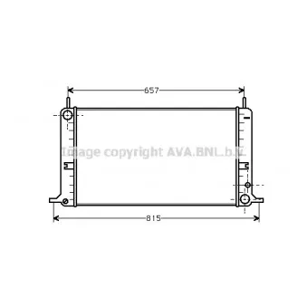 Radiateur, refroidissement du moteur AVA QUALITY COOLING FD2073