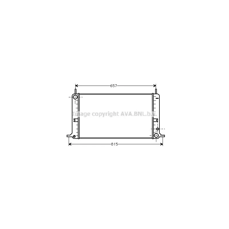 Radiateur, refroidissement du moteur AVA QUALITY COOLING FD2073
