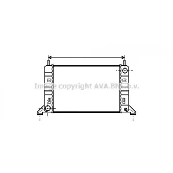 Radiateur, refroidissement du moteur AVA QUALITY COOLING FD2077