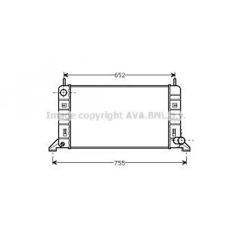 Radiateur, refroidissement du moteur AVA QUALITY COOLING FD2080