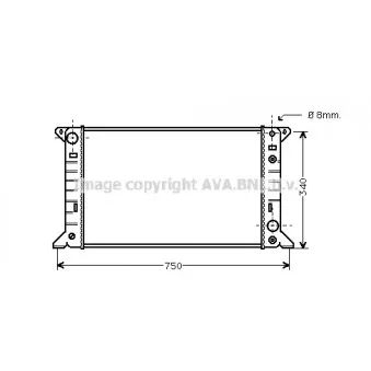 Radiateur, refroidissement du moteur AVA QUALITY COOLING