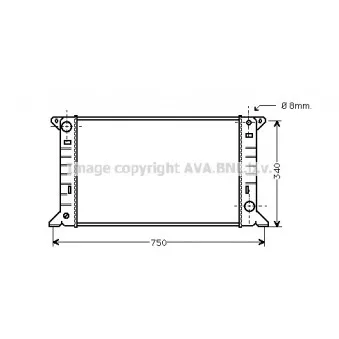 Radiateur, refroidissement du moteur AVA QUALITY COOLING FD2085