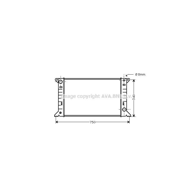 Radiateur, refroidissement du moteur AVA QUALITY COOLING FD2085