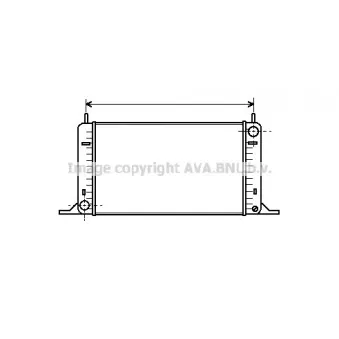 Radiateur, refroidissement du moteur AVA QUALITY COOLING FD2096