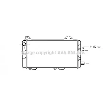 Radiateur, refroidissement du moteur AVA QUALITY COOLING FD2097