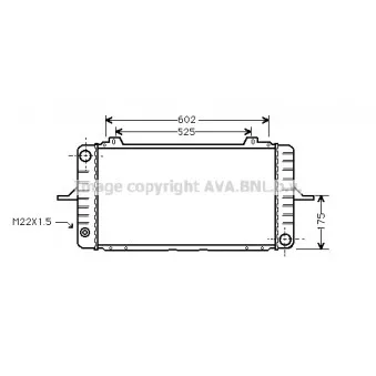 Radiateur, refroidissement du moteur AVA QUALITY COOLING