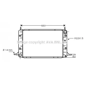Radiateur, refroidissement du moteur AVA QUALITY COOLING FD2112
