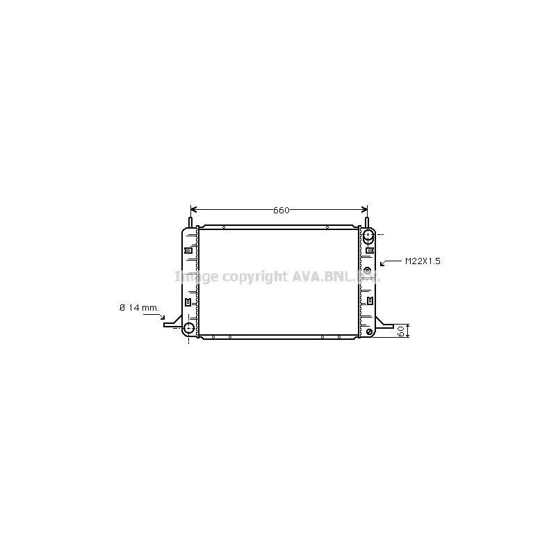 Radiateur, refroidissement du moteur AVA QUALITY COOLING FD2112