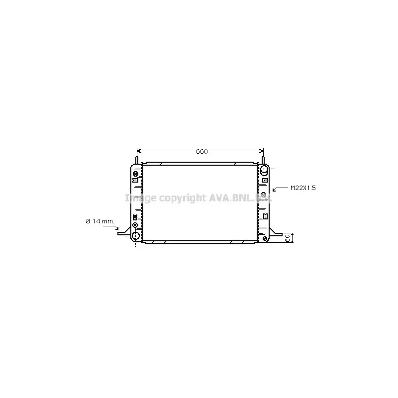 Radiateur, refroidissement du moteur AVA QUALITY COOLING FD2113