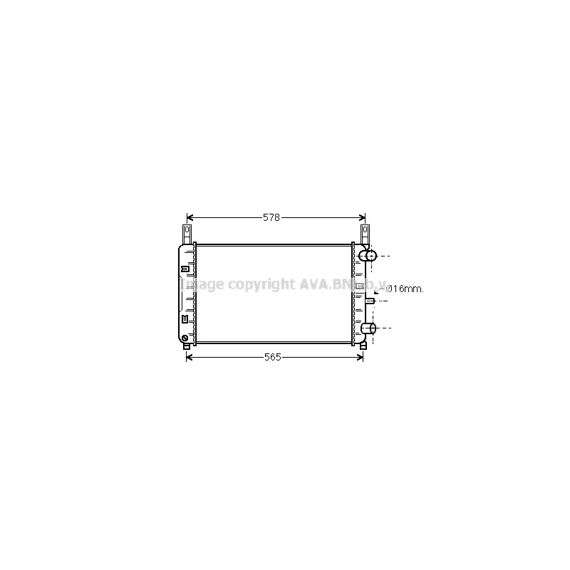 Radiateur, refroidissement du moteur AVA QUALITY COOLING FD2117