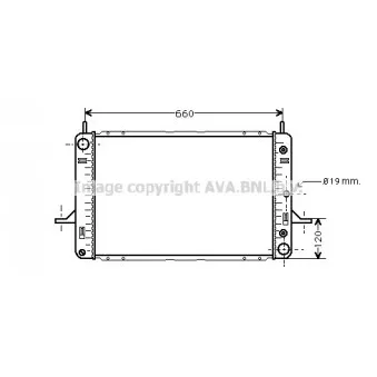Radiateur, refroidissement du moteur AVA QUALITY COOLING FD2120
