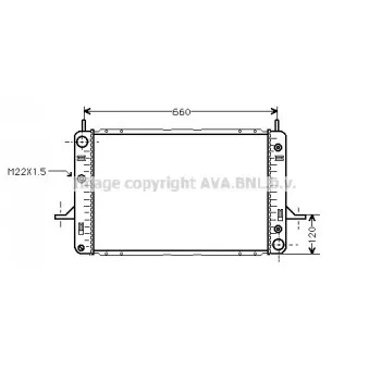 Radiateur, refroidissement du moteur AVA QUALITY COOLING FD2121