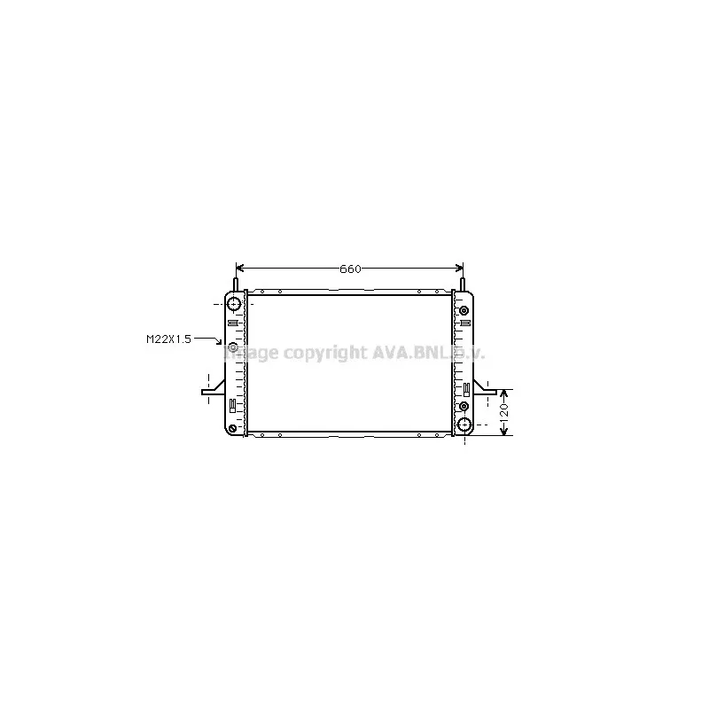Radiateur, refroidissement du moteur AVA QUALITY COOLING FD2121