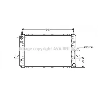 Radiateur, refroidissement du moteur AVA QUALITY COOLING