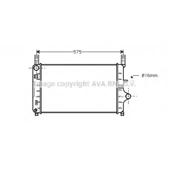 Radiateur, refroidissement du moteur AVA QUALITY COOLING FD2127