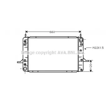 Radiateur, refroidissement du moteur AVA QUALITY COOLING FD2138