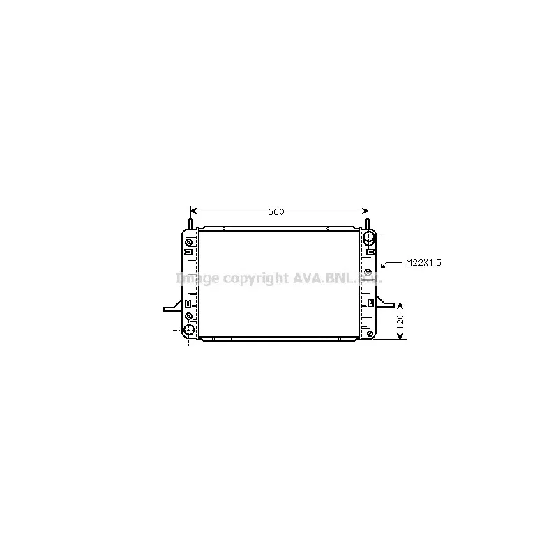 Radiateur, refroidissement du moteur AVA QUALITY COOLING FD2138