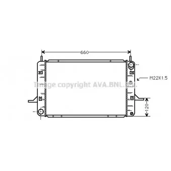 Radiateur, refroidissement du moteur AVA QUALITY COOLING FD2139
