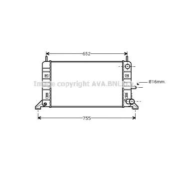 Radiateur, refroidissement du moteur AVA QUALITY COOLING FD2142