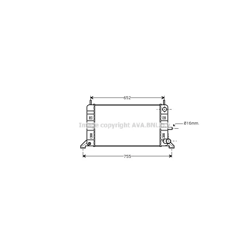 Radiateur, refroidissement du moteur AVA QUALITY COOLING FD2142