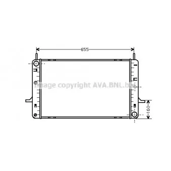 Radiateur, refroidissement du moteur AVA QUALITY COOLING FD2146