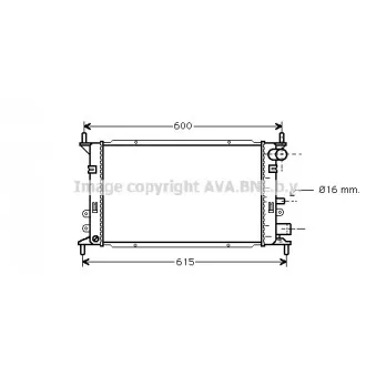 Radiateur, refroidissement du moteur AVA QUALITY COOLING