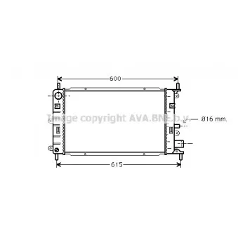 Radiateur, refroidissement du moteur AVA QUALITY COOLING FD2149