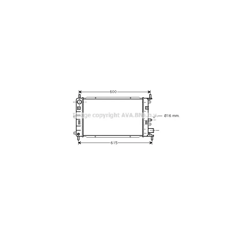 Radiateur, refroidissement du moteur AVA QUALITY COOLING FD2149