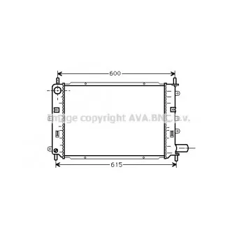 Radiateur, refroidissement du moteur AVA QUALITY COOLING FD2151