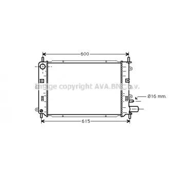 Radiateur, refroidissement du moteur AVA QUALITY COOLING FD2152