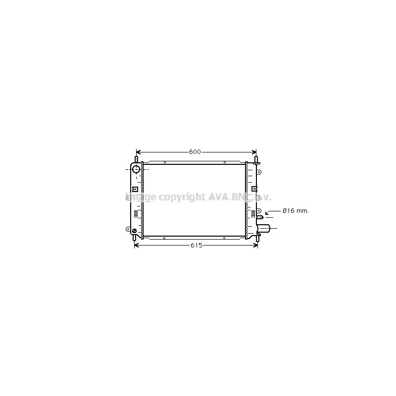 Radiateur, refroidissement du moteur AVA QUALITY COOLING FD2152