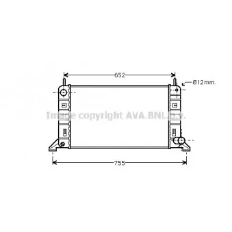 Radiateur, refroidissement du moteur AVA QUALITY COOLING