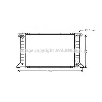 Radiateur, refroidissement du moteur AVA QUALITY COOLING