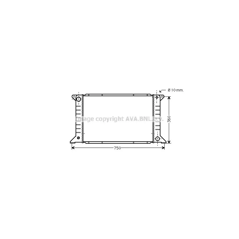 Radiateur, refroidissement du moteur AVA QUALITY COOLING FD2168
