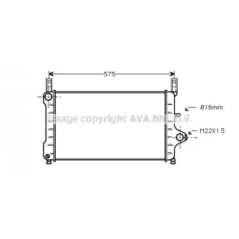 Radiateur, refroidissement du moteur AVA QUALITY COOLING FD2172