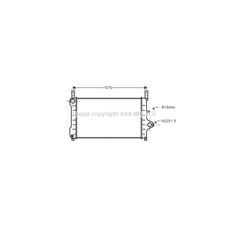 Radiateur, refroidissement du moteur AVA QUALITY COOLING FD2172