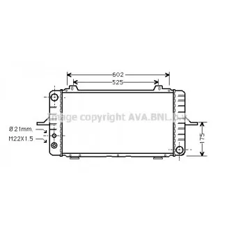 Radiateur, refroidissement du moteur AVA QUALITY COOLING FD2189